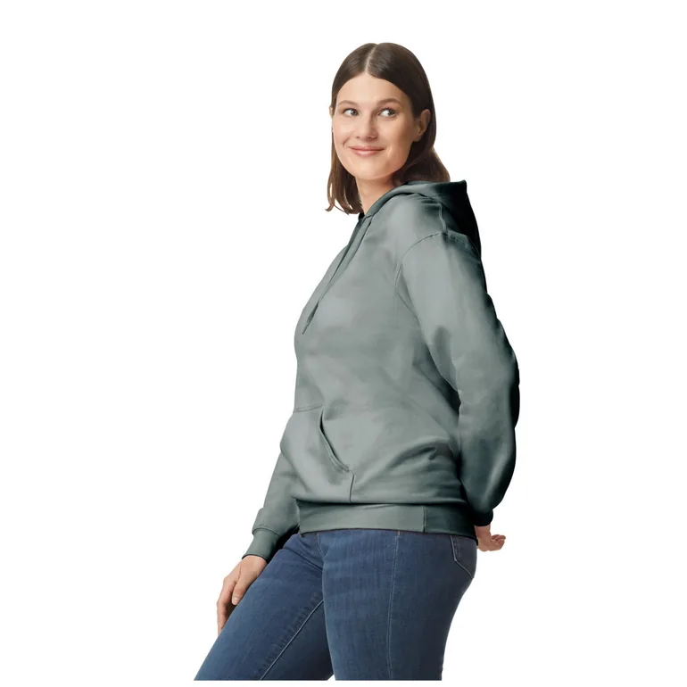 Gildan Mens Softstyle Heather Midweight Hoodie - Dark Heather - 2