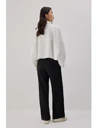 FRINGED CREPE TROUSERS - 5