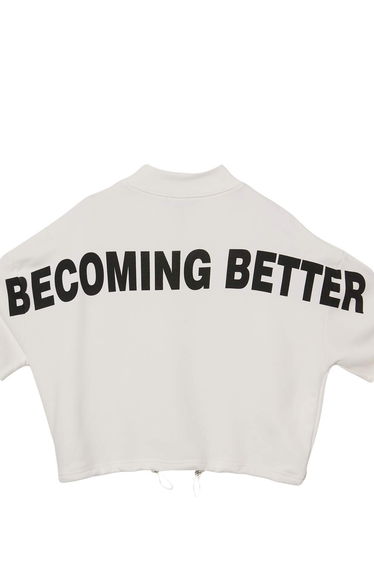 Ecru Knitted Sweatshirt product thumbnail 4