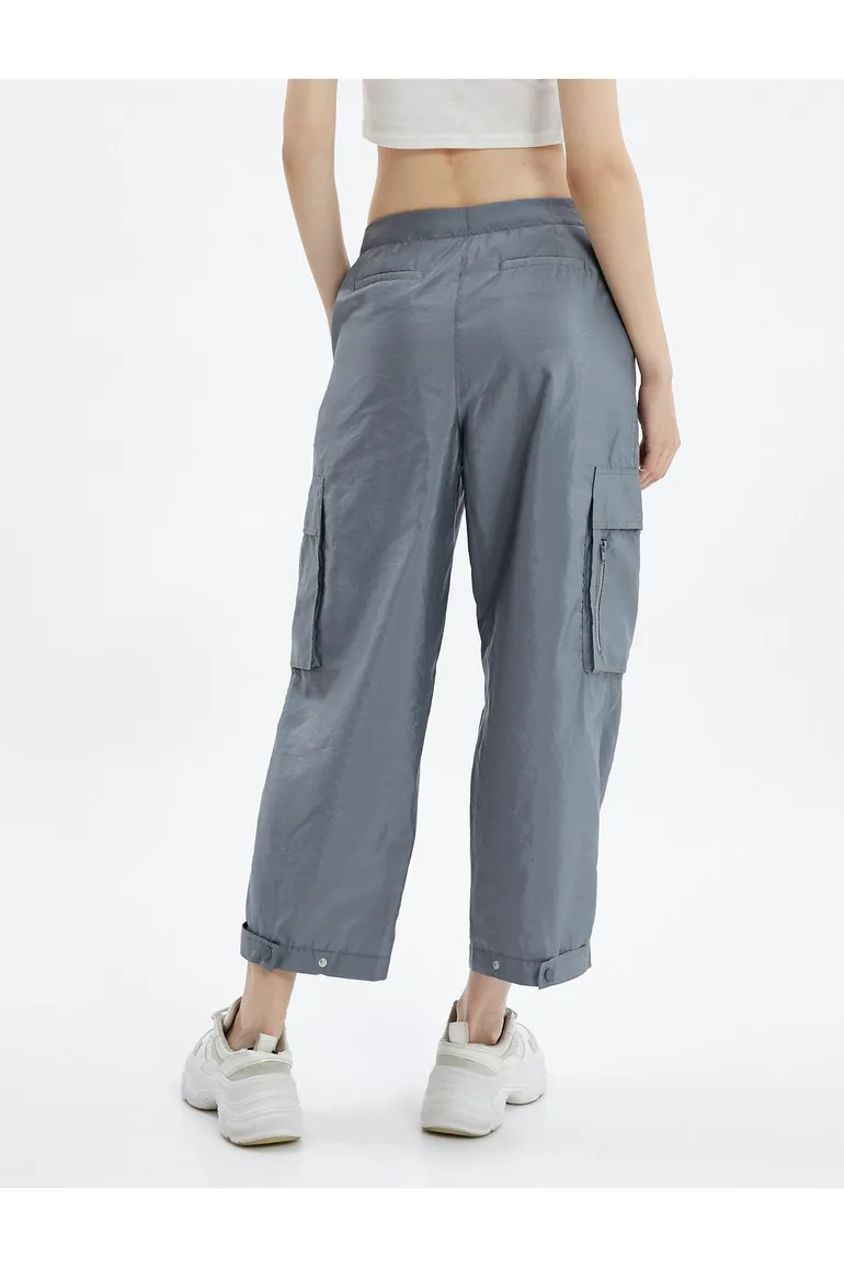 Cargo Pants Parachute Fabric Pleat Detailed. Pockets. Comfortable fit. - 3