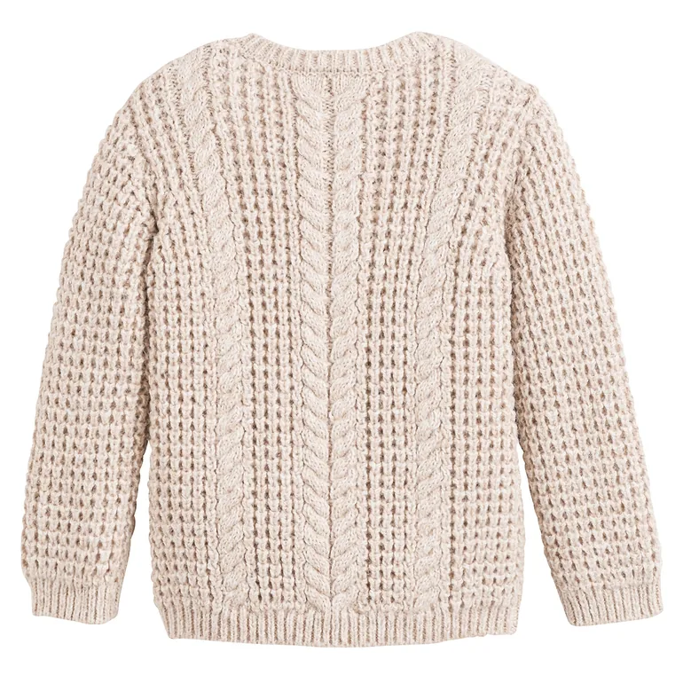 Chunky Knit Detailed Jumper/Sweater with Crew Neck - 1