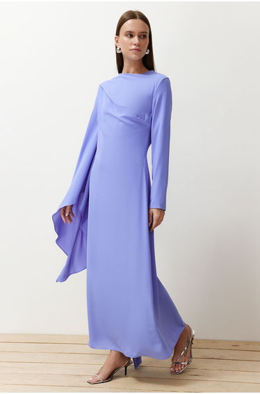 Lilac Shawl Detailed Evening Dress product thumbnail 2