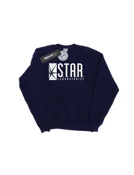 DC Comics Mens The Flash STAR Labs Sweatshirt - Navy Blue - 1