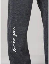 Slogan Print Crew Neck T-Shirt and Pyjama Set - 4