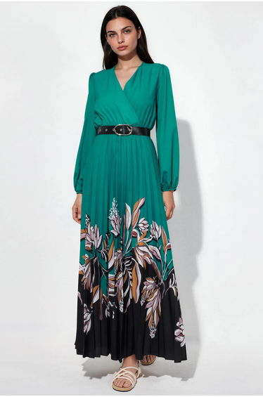 MSN Floral Midi Dress With Belt