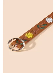 Little Flower Embroidered Belt - 4