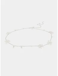 Floral and Pearl Chain Belt