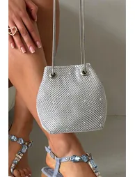 حقيبة فضفاضة صغيرة - فضي - 1