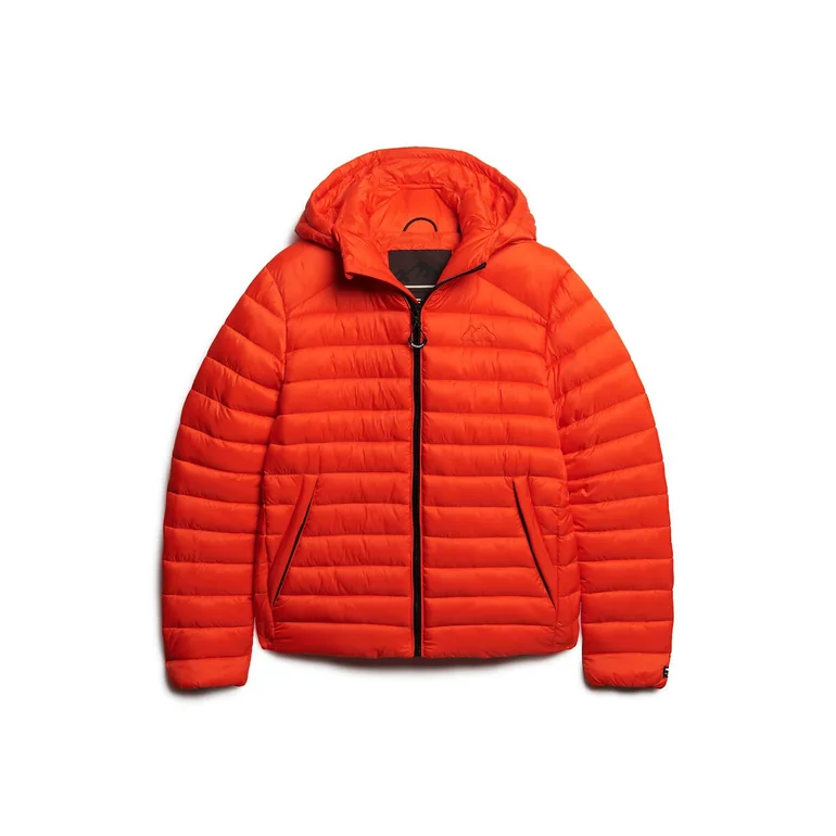 Fuji Sport Quilted Padded Jacket with Embroidered Logo and Hood - 1