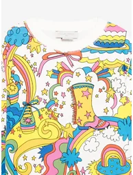 Stella McCartney Girls Psycadelic AOP Sweatshirt in Ivory - 1