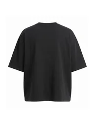 Awdis Mens Boxy Heavyweight Cropped T-Shirt - Deep Black - 1
