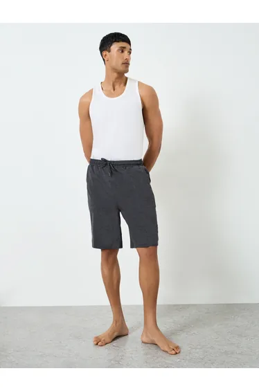 Men Solid Knee Length Shorts