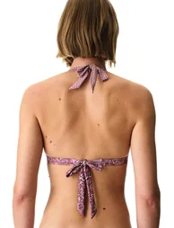 PENTI Rosa Deep V Neck Floral Bikini Top - 2