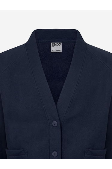 Kids School Sweatshirt Cardigan in Navy product thumbnail 3