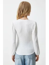 Blouse - White - Slim fit - 4