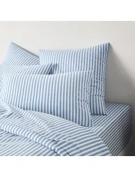 Soizic Blue Pillow Case in Cotton - 2