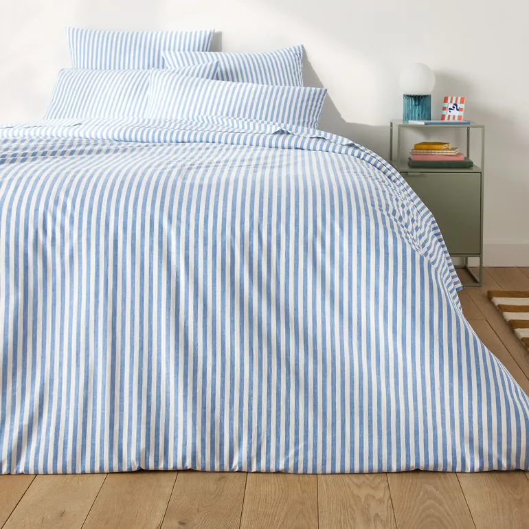 Soizic Blue Pillow Case in Cotton - 1
