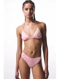 PENTI Beaded Detail V-Cut Bikini Bottoms
