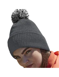 Beechfield Snowstar Recycled Beanie - Graphite Grey/Light Grey - 1