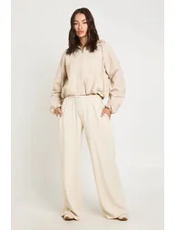 Nylon Zip Through Track Top - stone