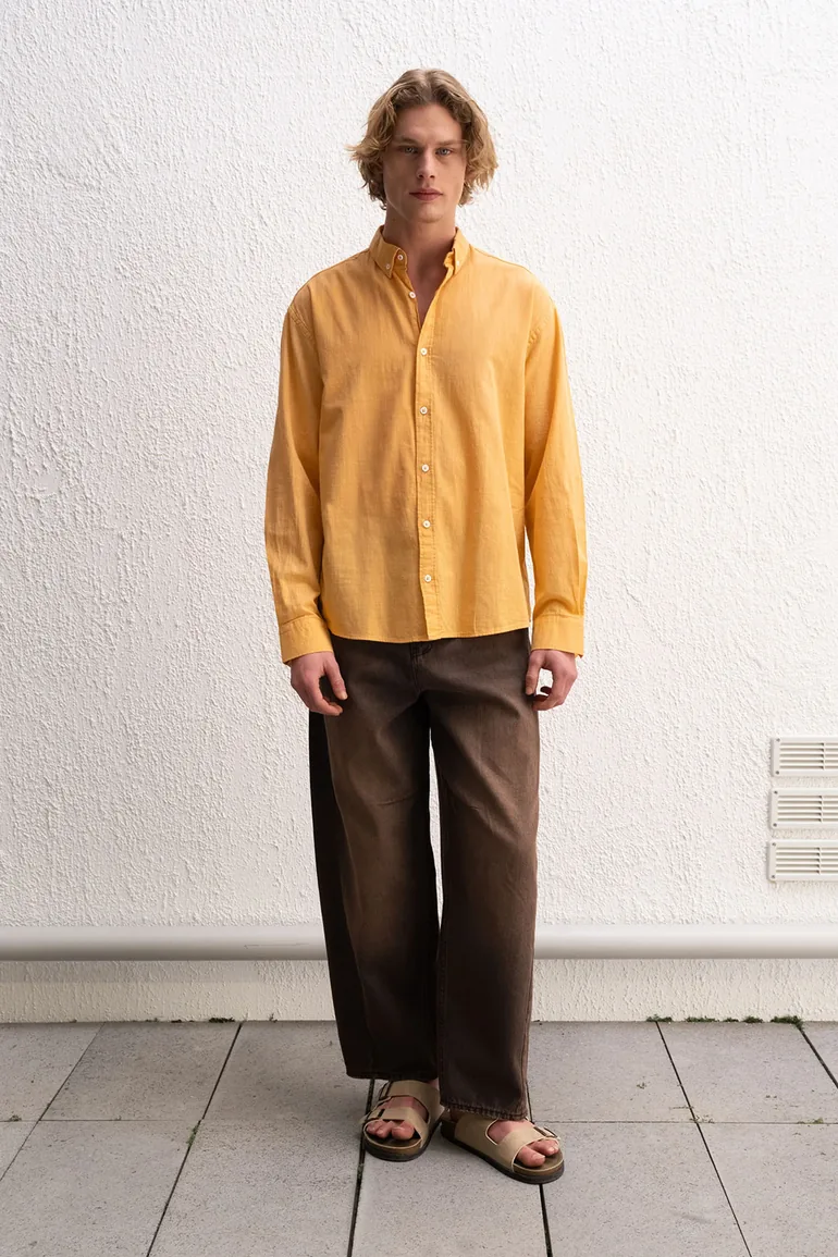 GIESTO Cotton Oversized Button-Up Shirt