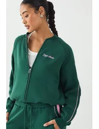 DSGN Studio Embroidered Side Stripe Sweatshirt - green - 3
