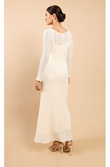 Laelia Cream Textured Midaxi Dress product thumbnail 2