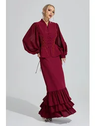 Hera Red Fishtail Two Piece Set - 2