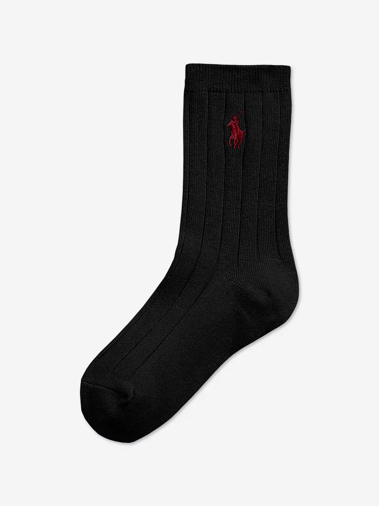 Ralph Lauren Boys 3 Pack Crew Socks Set in Navy