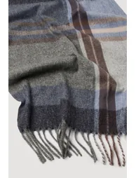 Blue Check Scarf - 1