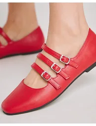 Multi Strap Mary Jane Ballerina ExWide - 2