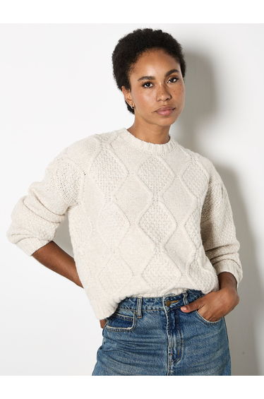 Chunky Cable Knit Crop Jumper product thumbnail 2