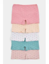 Multi-Colored Cotton Girls' 5-Piece Boxer Set