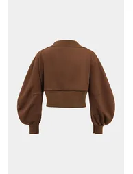 Patchwork Zipper Denim Outerwear Jacket - 1