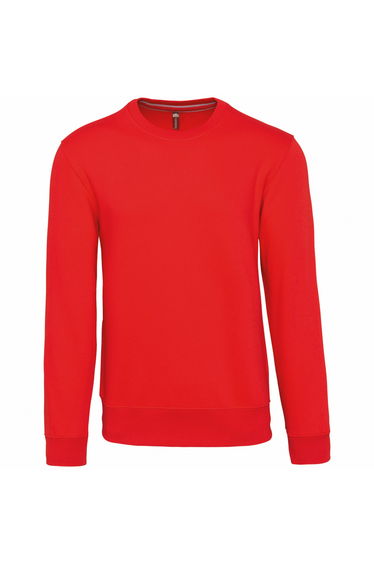 Kariban Mens Crew Neck Sweatshirt - Red