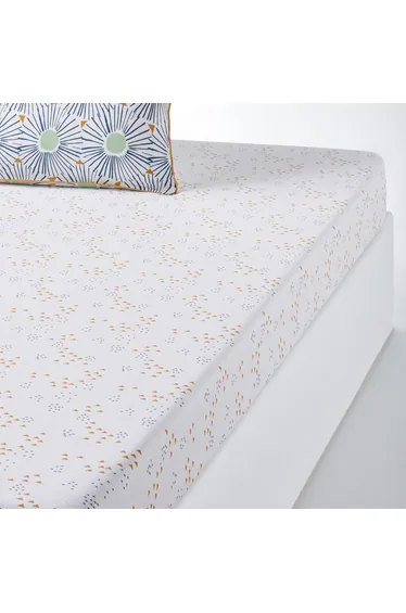 شرشف سرير ي مطبع بحواف مطاطية