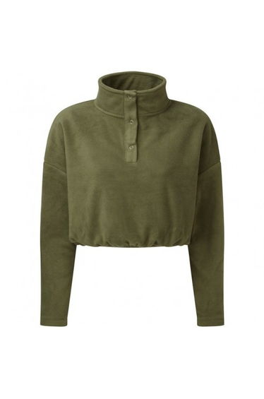 TriDri Womens/Ladies Cropped Fleece Top - Olive