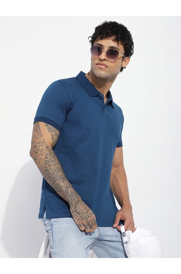 Men Regular Fit Short Sleeve Solid Polo