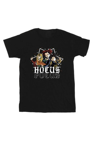 Hocus Pocus Girls Stars Cotton T-Shirt - Black