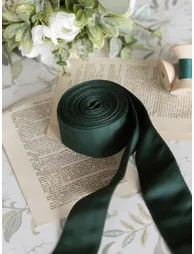 Maya Emerald Green Satin Sash Belt - 2