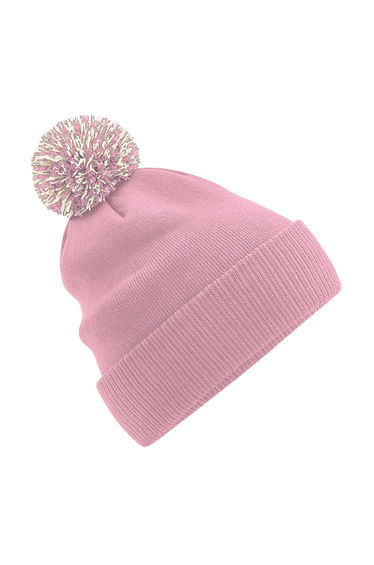 Beechfield Unisex Adult Beanie - Dusky Pink/Off White