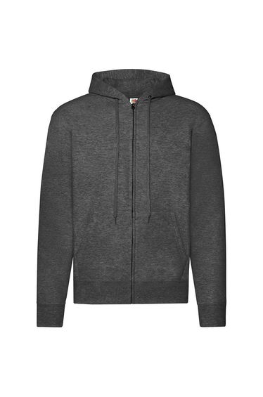 Fruit of the Loom Mens Hooded Sweatshirt - Dark Heather