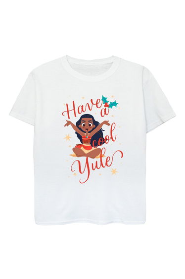 Moana Girls Have A Cool Yule Cotton T-Shirt - White