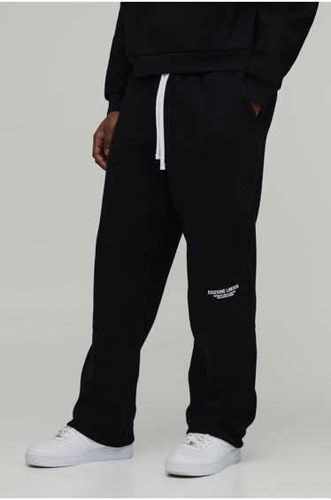 Baggy Fit Printed Jogger - black