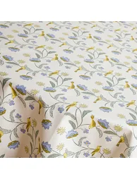 Lanzana Round Printed Tablecloth in Soft Coated Cotton - 3