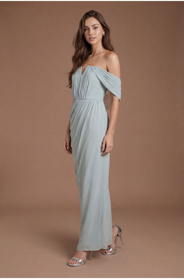 Shawl Back Two In One Contour Collective Bridesmaid Dress