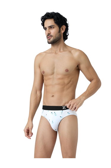 Men Surf Super Combed Cotton Printed Antibacterial Briefs