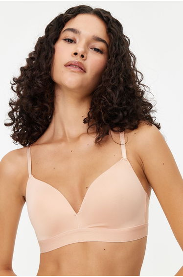 Skin Polyamide Covered Non-Wireless Bra