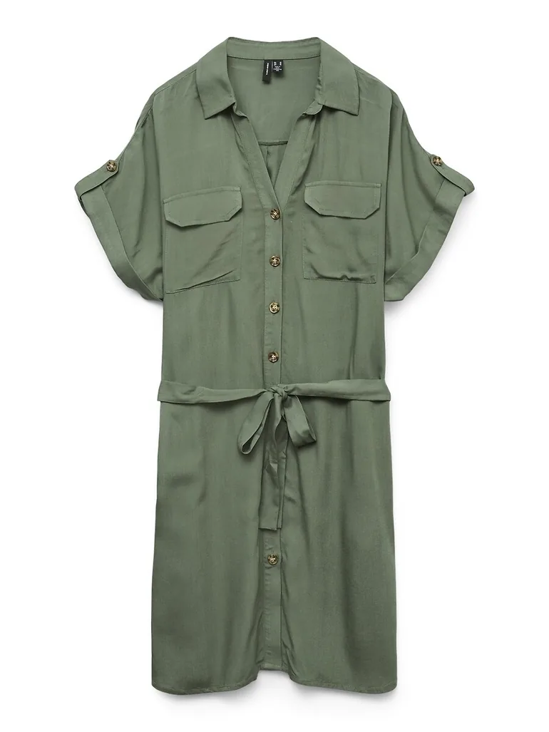 Plain Short Dress - 2