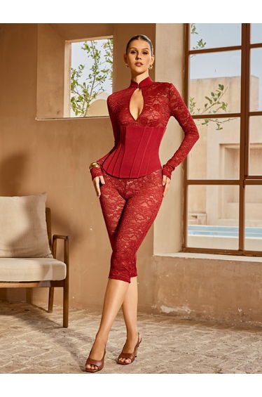 Blysera Lace Capri Jumpsuit